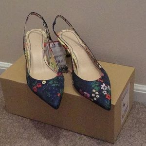 Zara floral heels